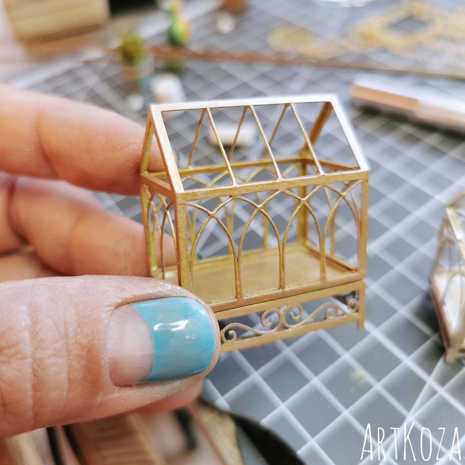 Classic big brass greenhouse without windows Classic big brass greenhouse without windows