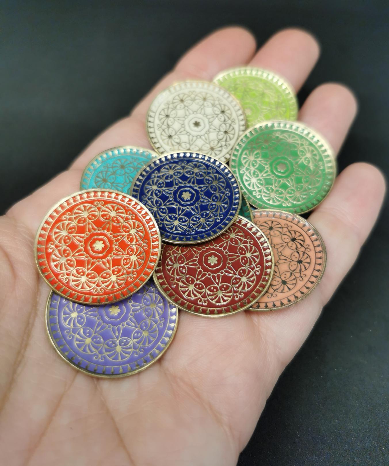 Morocco enamel plate. Monochrome.